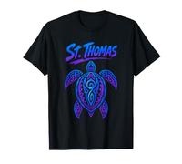 St Thomas USVI Caribbean Tribal Turtle Tropical Beach Island T-Shirt