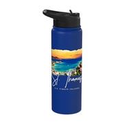 St. Thomas, USVI Souvenir US Virgin Islands Stainless Steel Insulated Water Bottle