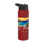 St. Thomas, USVI Souvenir US Virgin Islands Stainless Steel Insulated Water Bottle