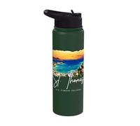 St. Thomas, USVI Souvenir US Virgin Islands Stainless Steel Insulated Water Bottle