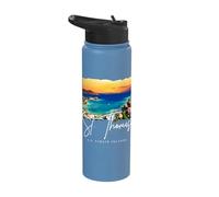 St. Thomas, USVI Souvenir US Virgin Islands Stainless Steel Insulated Water Bottle