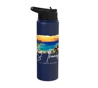 St. Thomas, USVI Souvenir US Virgin Islands Stainless Steel Insulated Water Bottle