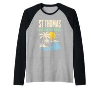 St Thomas Virgin Islands Beach Raglan Baseball Tee