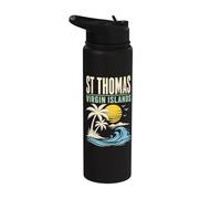 St Thomas Virgin Islands Beach Stainless Steel Insulated Water Bottle