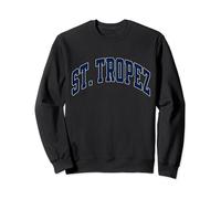 St. Tropez France Varsity Style Navy Text Sweatshirt
