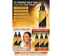 St.Tropez Tan Luxe Tonic Glow Drops Face Body Vegan Natural Fake Tanning