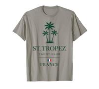 St Tropez Yacht Club France Palm Trees French Riviera T-Shirt