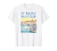 St. Tropez Yacht Club Watercolor T-Shirt