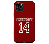 St. Valentines Day February 14th Varsity Typography Minimal Case for iPhone 11 Pro