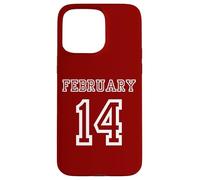 St. Valentines Day February 14th Varsity Typography Minimal Case for iPhone 15 Pro Max