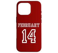 St. Valentines Day February 14th Varsity Typography Minimal Case for iPhone 16 Pro