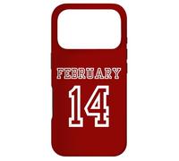 St. Valentines Day February 14th Varsity Typography Minimal Case for iPhone 17 Pro