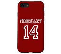St. Valentines Day February 14th Varsity Typography Minimal Case for iPhone SE (2020) / 7/8