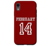 St. Valentines Day February 14th Varsity Typography Minimal Case for iPhone XR