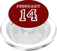 St. Valentines Day February 14th Varsity Typography Minimal PopSockets PopGrip for MagSafe