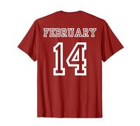 St. Valentines Day February 14th Varsity Typography Minimal T-Shirt