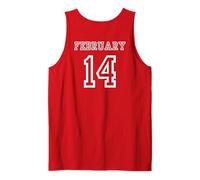 St. Valentines Day February 14th Varsity Typography Minimal Tank Top