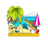 St.Vincent and and Grenadines St.Vincent and and Grenadines Magnet Fridge Magnet Wooden 3D Landmarks Travel Collectible Souvenirs Decoration Handmade -555