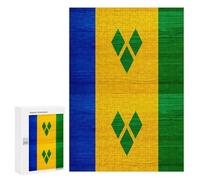 St. Vincent And The Grenadines Wood Flag Stylish Adults Jigsaw Puzzle Funny Wooden Educational Game Art Home Decor