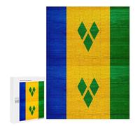 St. Vincent And The Grenadines Wood Flag Stylish Adults Jigsaw Puzzle Funny Wooden Educational Game Art Home Decor