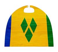 St. Vincent And The Grenadines Wood Flag Stylish Halloween Cape Funny Cosplay Costume Robe Party Cloak for Unisex