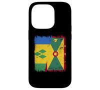 St. Vincent Grenada Half Flag Case for iPhone 14 Pro