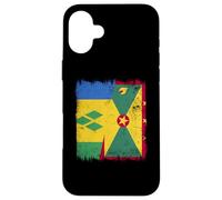 St. Vincent Grenada Half Flag Case for iPhone 16 Plus