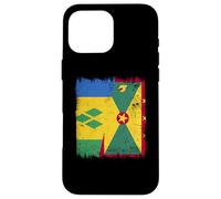 St. Vincent Grenada Half Flag Case for iPhone 16 Pro Max