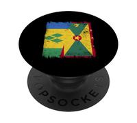 St. Vincent Grenada Half Flag PopSockets Adhesive PopGrip
