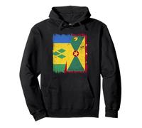 St. Vincent Grenada Half Flag Pullover Hoodie