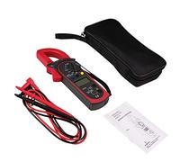 ST201 Digital Clamp Multimeter - 4000 Count Automatic AC DC Voltage and 600A AC Current Tester - Resistance Capacitance Transistor Diode and Continuity Testing with Backlight LCD (Red)