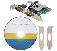 ST316 PCI - E to 2 - Port RS232 Serial Adapter Card, Dual DB9 Serial Expansion Card with 115200bps Speed, Compatible with 16C550 UART for Desktop PC Industrial Use