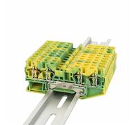 ST4-QU-PE Ground Wire Connector Terminal Block Spring 2-in/out Din Rail Earthing 5Pcs(10 Pcs)