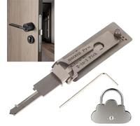 Sta/inless St/EEL Key Decoder,2 in 1 Lock Pick&Lock Picking Tool,Professional Loc/ksmith Tools,Durable Lock Picking Kit,Auto L/ock Pic/King kit for Beginners,Precision Design for Auto,Easy to Operate