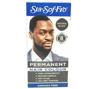 Sta Sof Fro Permanent Black Hair Dye for Men - Cream Formula, Natural Black Hair Color
