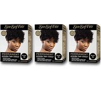 Sta-Sof-Fro Permanent Hair Color Powder Covers Grey & White Hair - Black (Pack of 3)