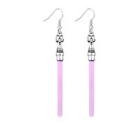 Sta War Green Light Saber Dangle Earrings,1 Pairs Classic Movie Lightsaber Drop Earrings for Women Fans, 7.5 cm, Plastic Metal, No Gemstone