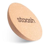 STAASH® Cork Balance Disc Ø30 cm - Natural Cork Half-Sphere Balance Trainer for Yoga, Fitness, Pilates, Physiotherapy & Board Sports - Single, Pair or Complete Kit (Single Disc)
