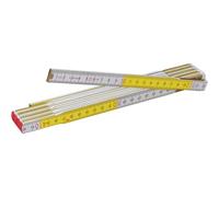Stabila 01128 600 Series 617 Folding Rule - White/Yellow - 2m