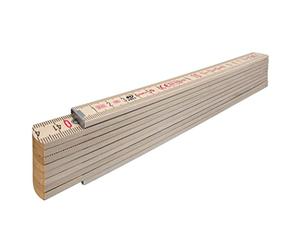 STABILA 14348 Wooden Folding Ruler Type 407 N 2 m Natural Metric Scale