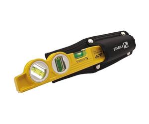 Stabila 16672/4 25 cm"Torpedo Type 81 SV REM W45" Spirit Level with Bag - Yellow/Black