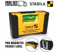 STABILA PRO MAGNETIC POCKET SPIRIT LEVEL + BELT CLIP HOLDER 17768