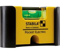 Stabila 18115/4 "Type Pocket Electric" Spirit Level with 7 cm Belt Clip - Yello