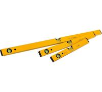 Stabila 19819 70 Single Plumb Box Section Spirit Level 3 Piece Set, 40, 60+100mm
