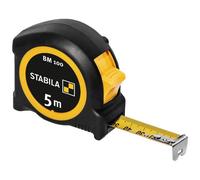 Stabila BM 100 Tape Measure 5m, ABS, Compact, Soft-Grip, Precise Scale 19566
