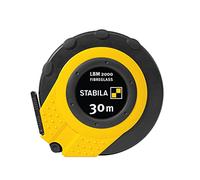 STABILA Capsule Tape Measure LBM 2000 Fibreglass 30 m Fibreglass Measuring Tape with Metric Scale and Kink Protection, Universal Hook, Shatterproof Capsule, MID Accuracy