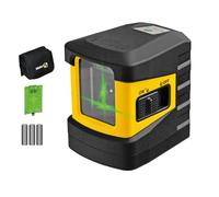 STABILA Cross Line Laser Green LAX 60 G, Self-Levelling, Max. Range: 30 m, Set Including Target Plate, Belt Bag, Batteries (3 x AA)
