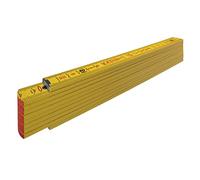 Stabila Foldable Meter Ruler of 2m, Wood, Light Yellow, Precision III