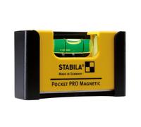 STABILA Pocket PRO Magnetic mini spirit level with belt clip, 7 cm, strong ra...