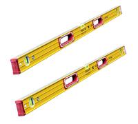 Stabila STB1962120 122cm/47in Double Plumb 3 Vial Spirit Level 15236 Twin Pack